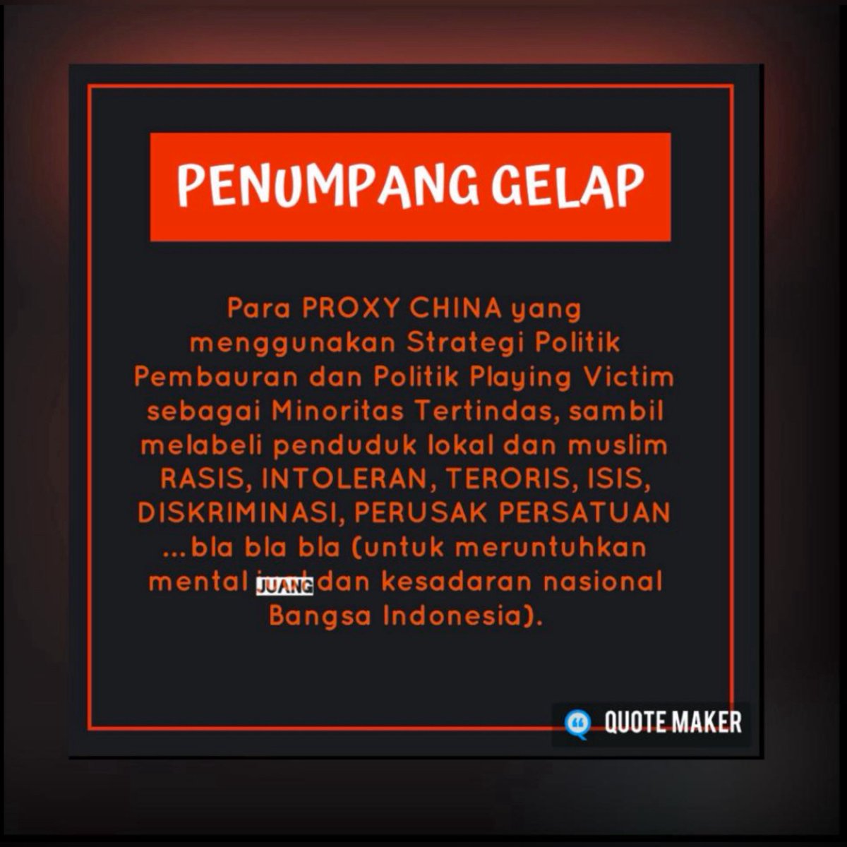 Berpikir_Lurus3's tweet photo. PD-2 Blok Inggris, AS, Tiongkok vs Blok Jerman, Rusia, Jepang. Jepang kalah, Indo dikuasai Blok Barat. AS dapat G-Emas Papua. Inggris mundur (krn Jend Malaby tewas). Indo dikuasai Tiongkok.
.
Tiongkok mengirim para #ProxyChina (pakai Strategi Politik Pembauran) u/ menguasai Indo. https://t.co/1JR21YaFco