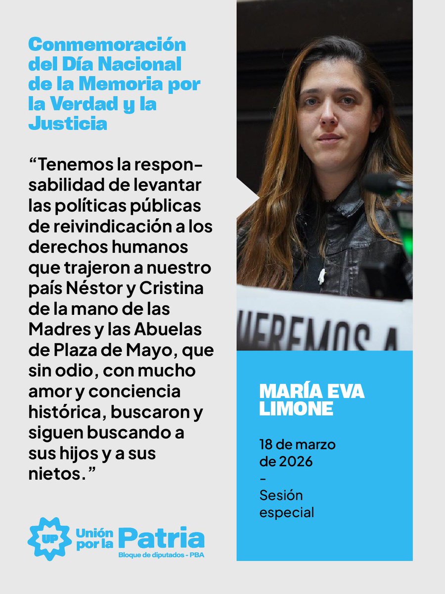 💬 » La diputada <a href="/evilimone/">Evi</a> en conmemoración del Día Nacional de la Memoria por la Verdad y la Justicia.