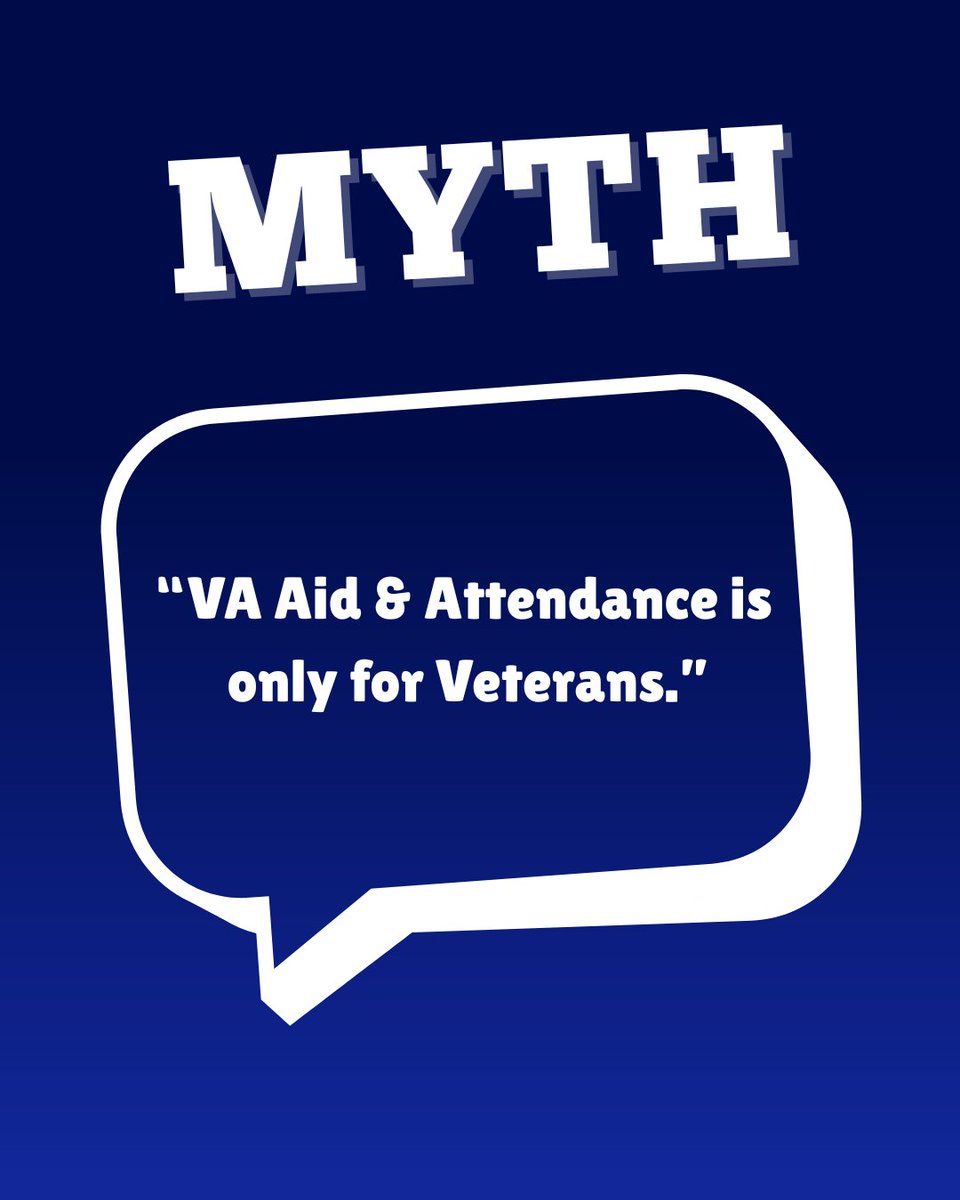 PatriotAngels's tweet photo. It's time for another Myth vs Truth! 
If you’re a veteran OR surviving spouse wondering about Aid &amp; Attendance, Patriot Angels is here to answer your questions with a free, no-obligation assessment.
#AidandAttendance #VABenefits https://t.co/DYo9b4fHY2