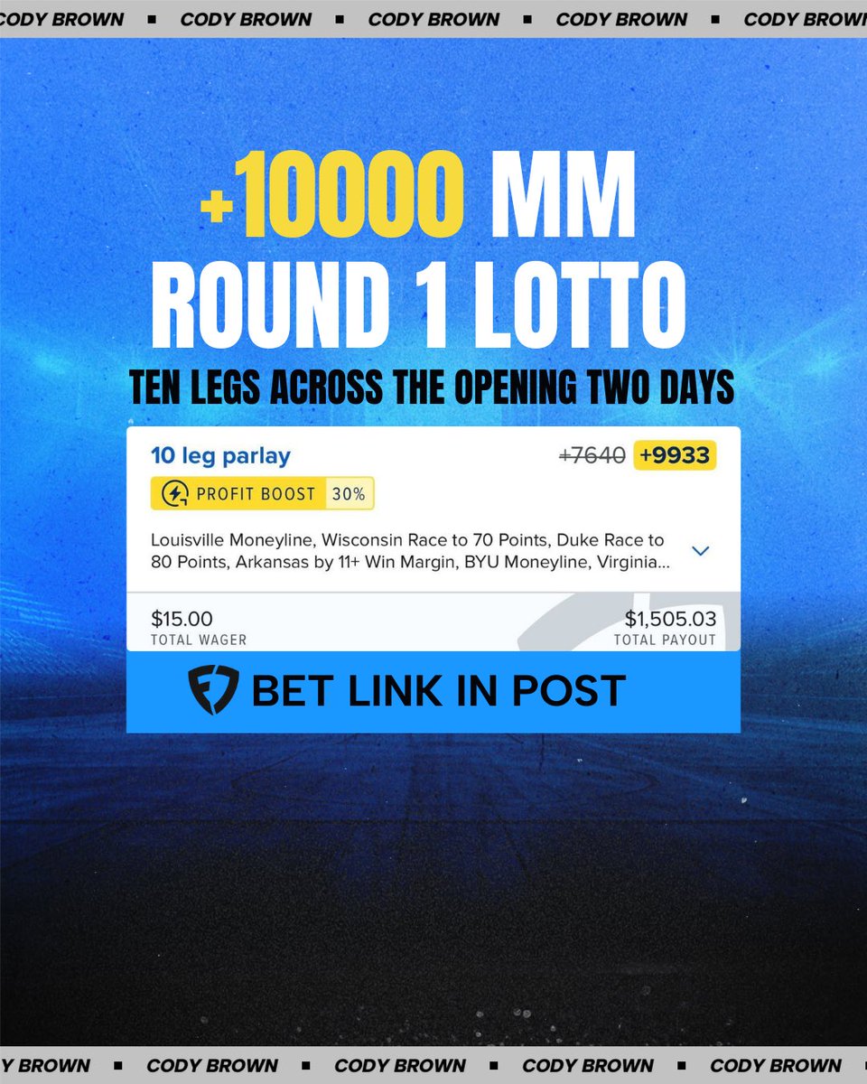 Cody Brown Bets tweet media