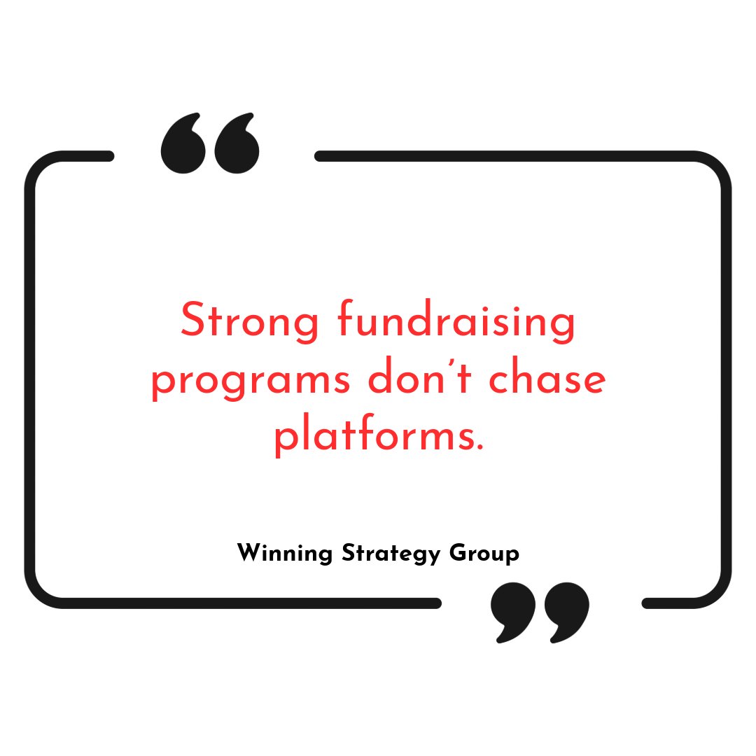 winningsgroup's tweet image. Strong fundraising programs don’t chase platforms.

They clarify positioning, reinforce one core narrative, and execute with discipline.

📩 Contact contact@winningsg.com or DM us if you’re ready for a more disciplined approach.

#fundraising #fundraisingstrategy #nonprofit