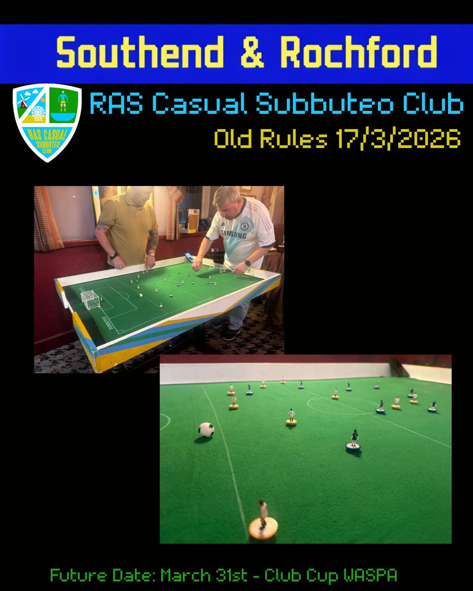 RAS (Rochford & Southend) Casual Subbuteo Club tweet media