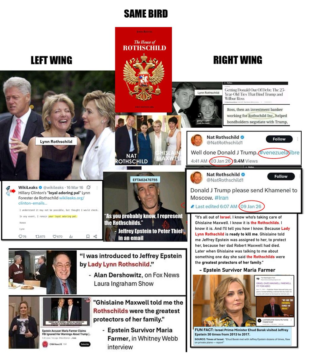 RealTheForce's tweet image. ROTHSCHILDS RUN IT ALL. OFF TO GITMO NOW

🚨 Epstein to Thiel:
"I represent the Rothschilds."

🚨 Rothschilds paid Epstein $25M

🚨 Rothschilds assigned Epstein's lawyer Alan Dershowitz to Epstein

🚨 Maria Farmer says Ghislaine told her the Rothschilds are her greatest protector