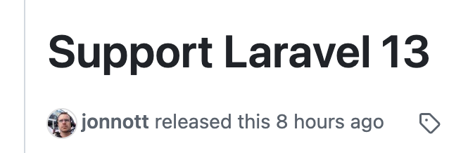 jonnynott's tweet photo. Doing my bit. #laravel https://t.co/gsDcUT4528
