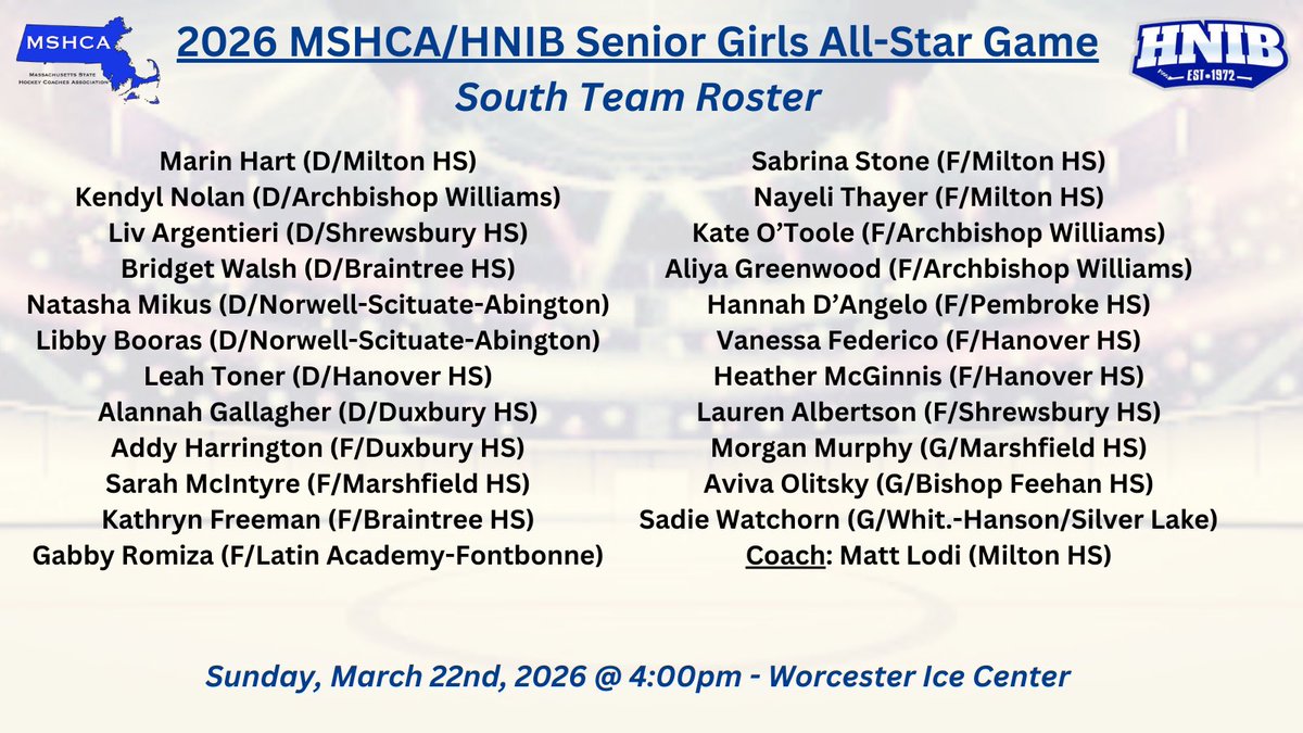 Mass State High School Hockey Coaches Association tweet media