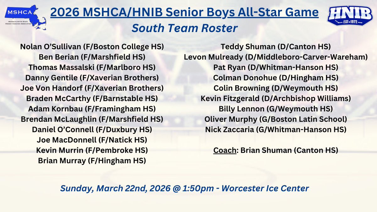 Mass State High School Hockey Coaches Association tweet media