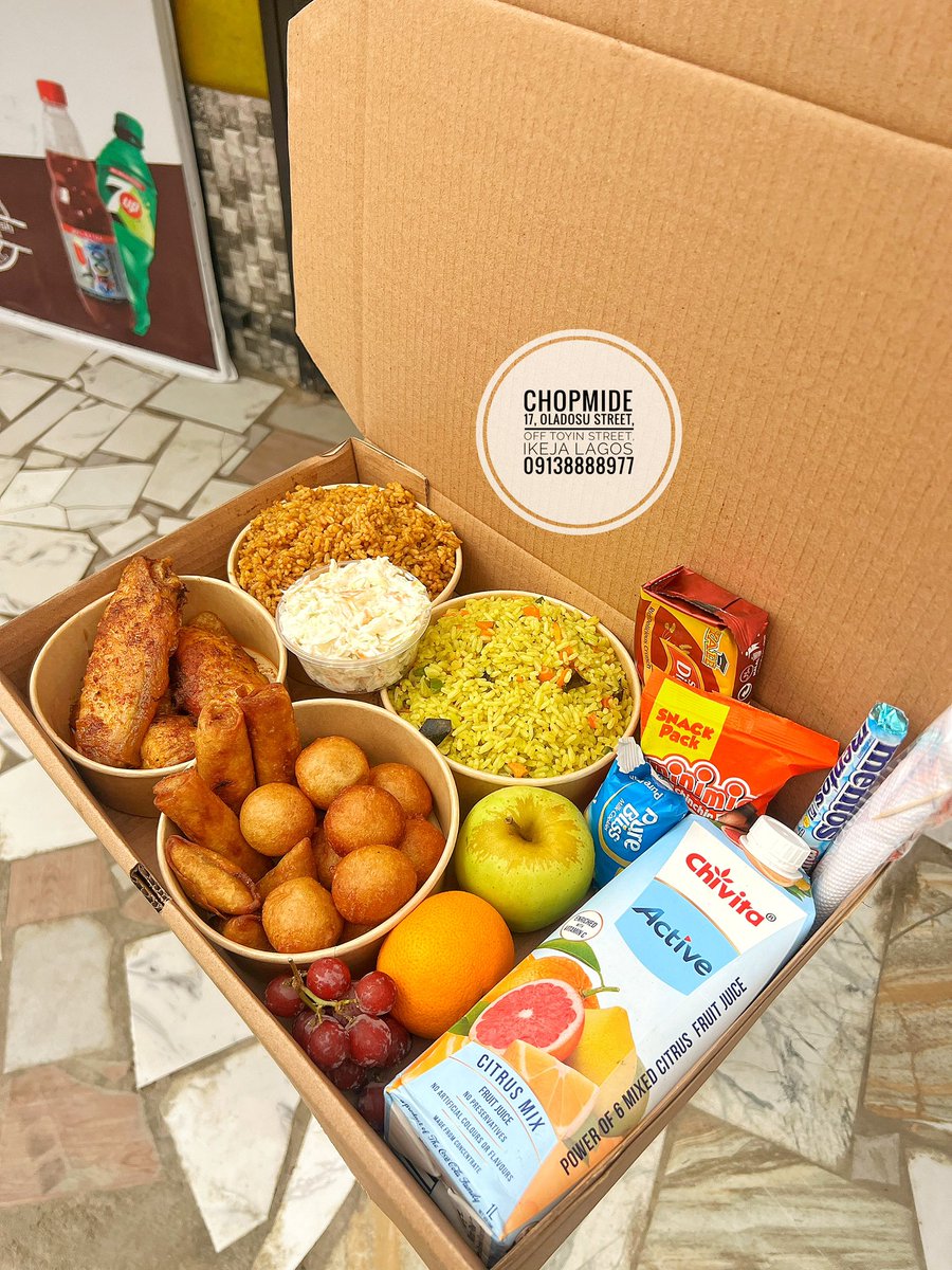 imole__olorun's tweet photo. If you’re in Lagos and you’re going to your baby’s place this public holiday, don’t stress yourself with cooking.

Let ChopMide handle the stress for you.

Make una just chop better food for small money, climb bed later ♥️

📍 17, Oladosu Street, Off Toyin Street, Ikeja, Lagos
📞 09138888977
