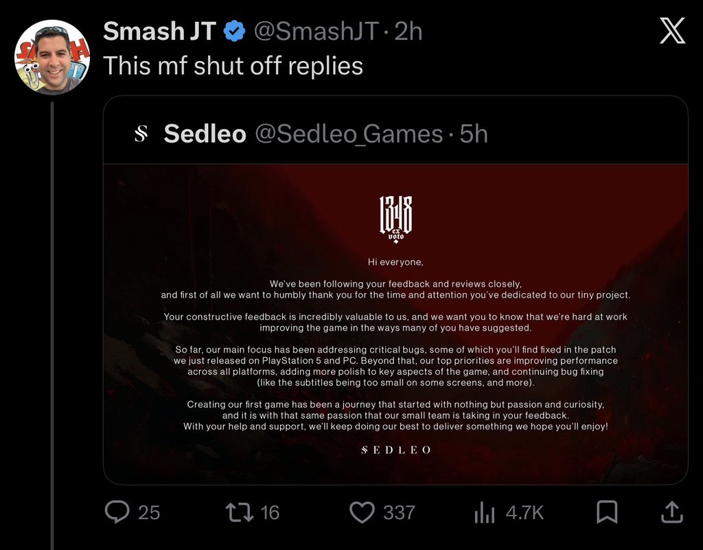 Smash JT tweet media