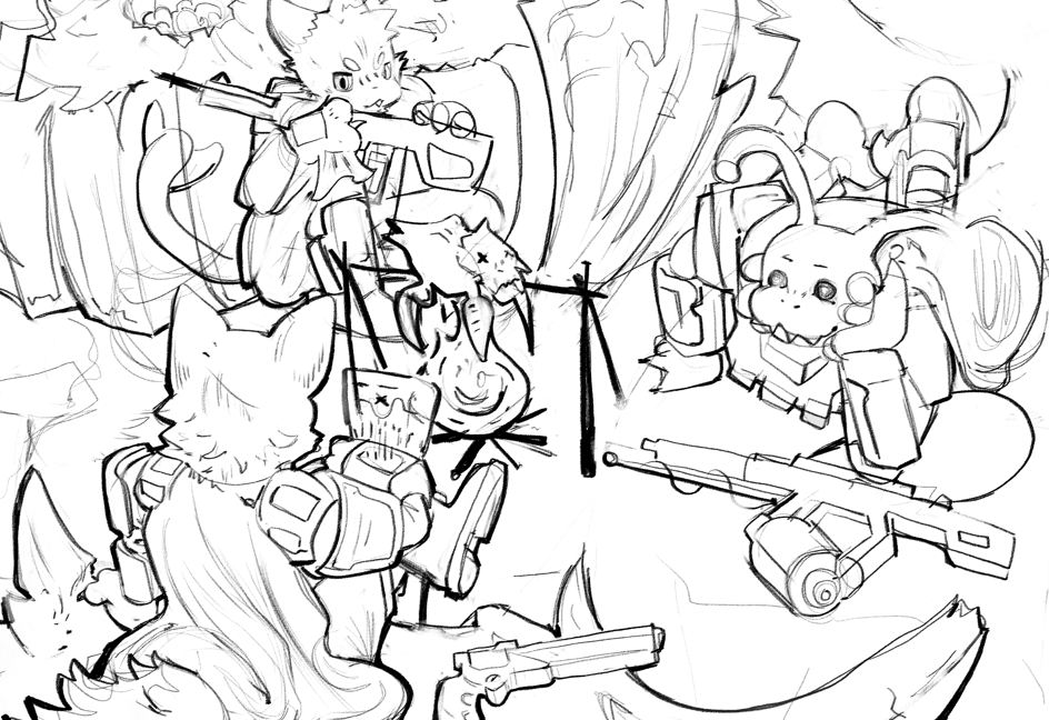 Tesu0o's tweet photo. Lineart for the previous post! https://t.co/OVGZe3BjdL