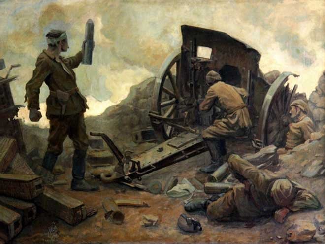 Milli mücadele ruhu sanata yansıyınca her fırça darbesi; zaferin gururunu ve bağımsızlığın değerini yaşatır. Ressamlar ve eserleri: 
Türk Topçuları • İbrahim Çallı / Mermi Taşıyan Kadınlar • Halil Dikmen / Mekkare Erleri • Zeki Kocamemi / Topçular • Namık İsmail. 🎨