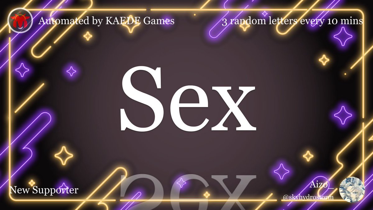 3 random letters every 10 mins tweet media