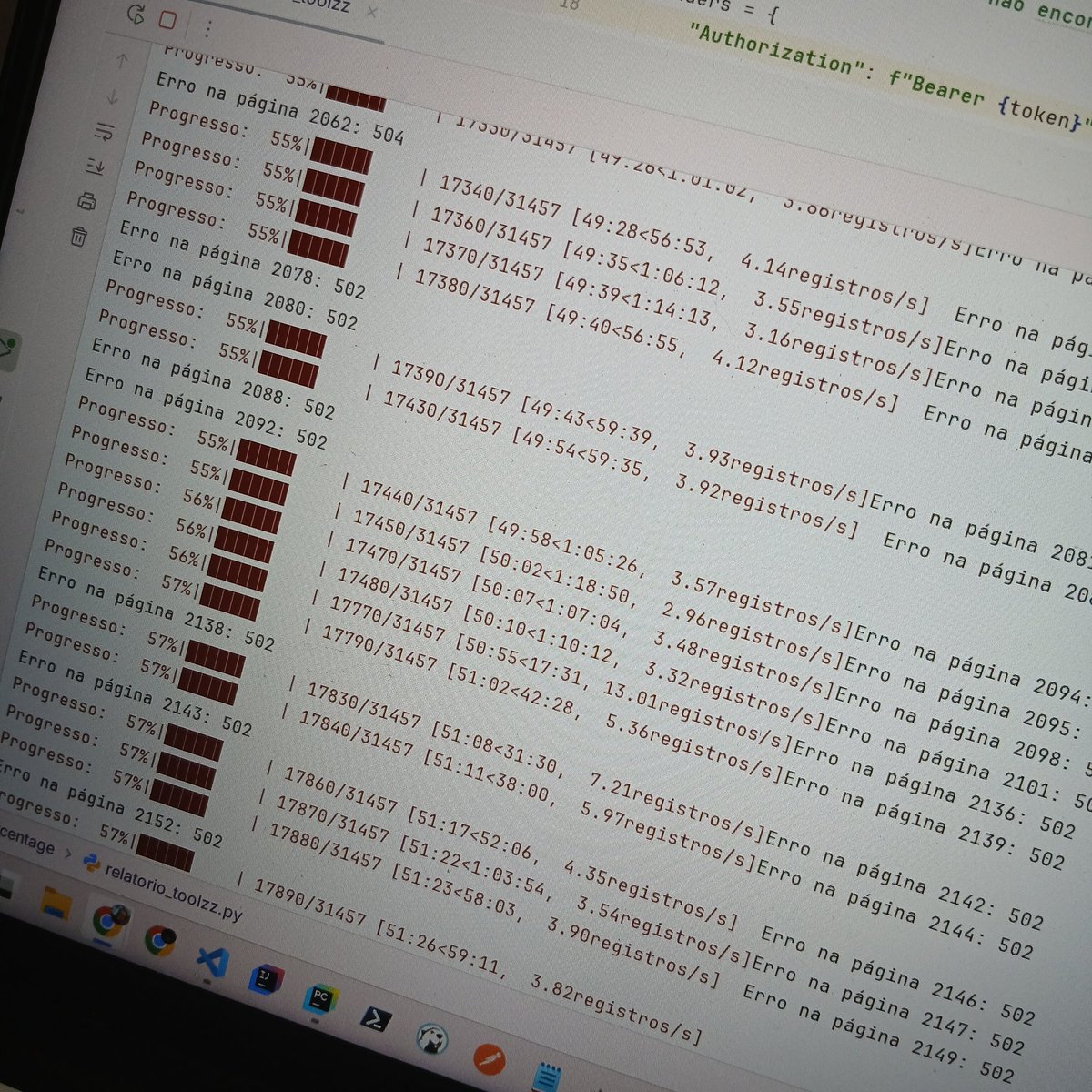 Adoro API sqn que dá mais erro de processamento do que fazer tudo bonitinho quando a gente precisa (depois pego o log de erros e retrocesso eles)