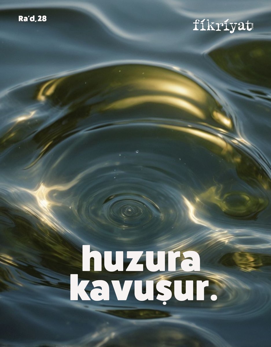 ..."Kalpler ancak Allah’ı zikrederek huzura kavuşur."

Ra'd, 28