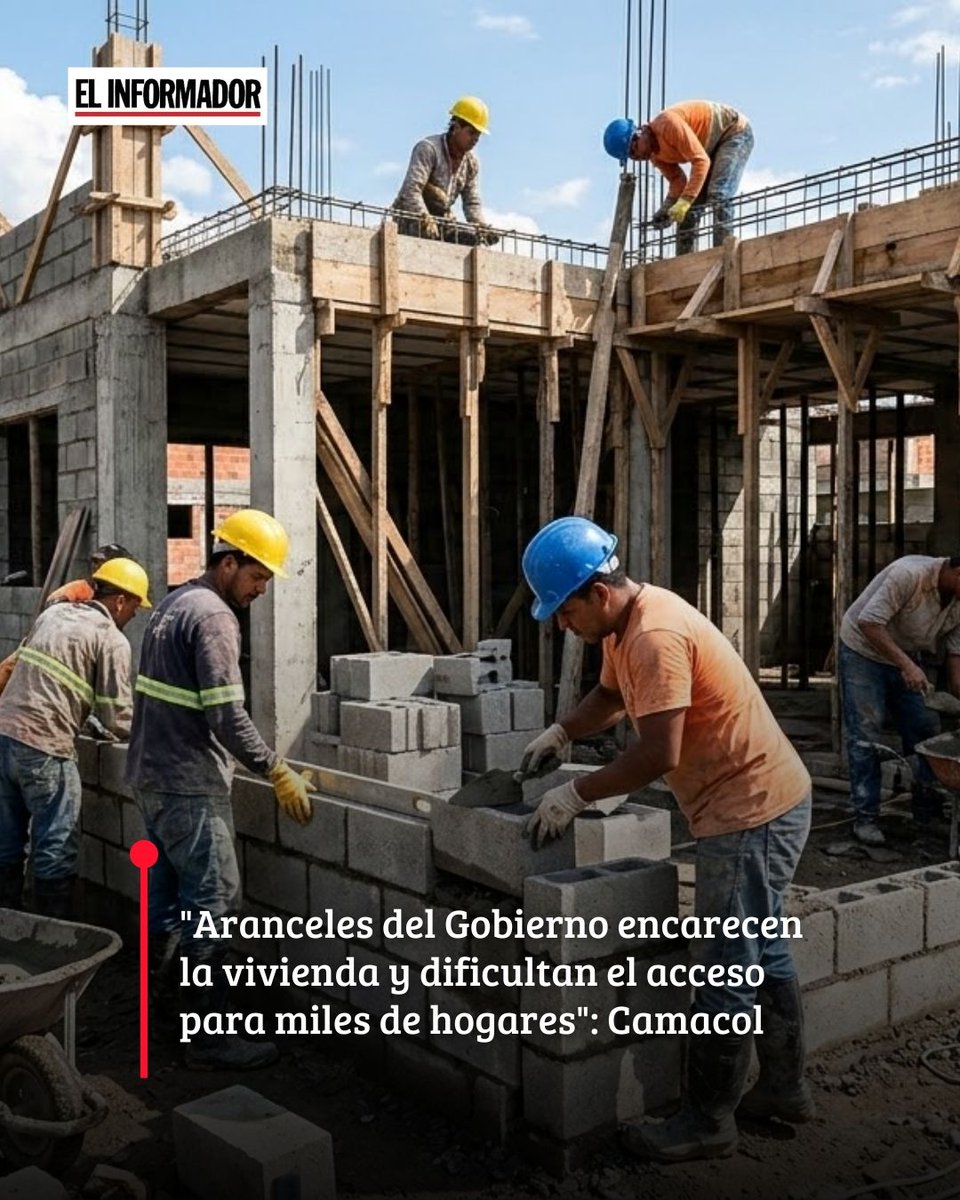 ElInformador_SM's tweet photo. Medida arancelaria presiona al alza los precios de la vivienda y contradice los objetivos de política pública, limitando el acceso a vivienda digna para miles de familias.

@CamacolColombia @CamacolM 

https://t.co/T8tW17RKEH