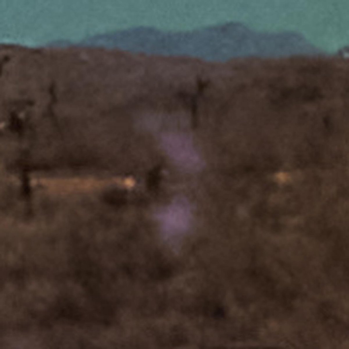 TimeCaptainFM's tweet photo. After careful review of some photos taken in a timelapse during a CE5 gathering in Joshua Tree in November, 2025, we decided this is the most unexplainable / anomalous photo. No cell phones were on. And what is that misty shape above Pat Pearsall’s head? No one’s breath was making mist, it was cold, but not that cold. This showed up in only one photo in the series, where a picture is being taken for 1/5 of a second every 5 seconds over the course of several hours. This light, or glow, showed up on three ladies as we were meditating under the stars, in the moonlight. We don’t know what the glow is. Looks pretty strange.
The other photographer there, Jeff Sell  told me he has interacted with these “Misty” beings in Joshua Tree before, he named them “Misty”. 
The last image as you swipe, at the end, are the 5 seconds before and after photos in the timelapse.