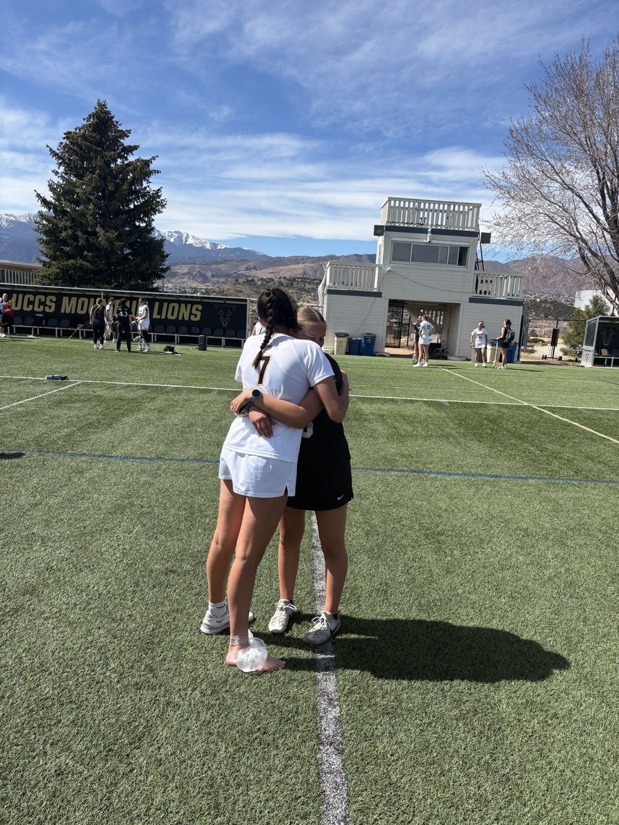 ParkGirlsLax's tweet photo. Once teammates, now opponents, ALWAYS BEST FRIENDS!! Gorgeous day watching Madi and Josie lax in CO! https://t.co/xTTuUkBblC