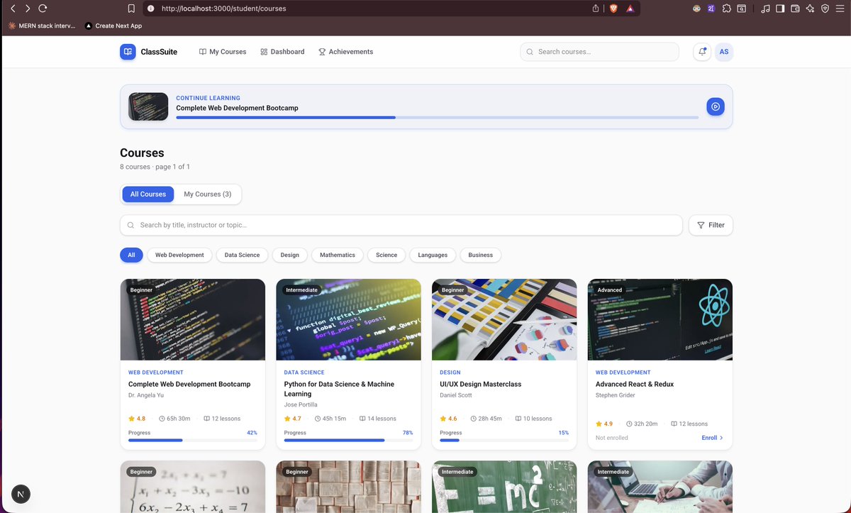 x_sumit_xingh's tweet photo. Building my own LMS 
Still a work in progress — would love your feedback!
What do you think? https://t.co/DWDXYD5277