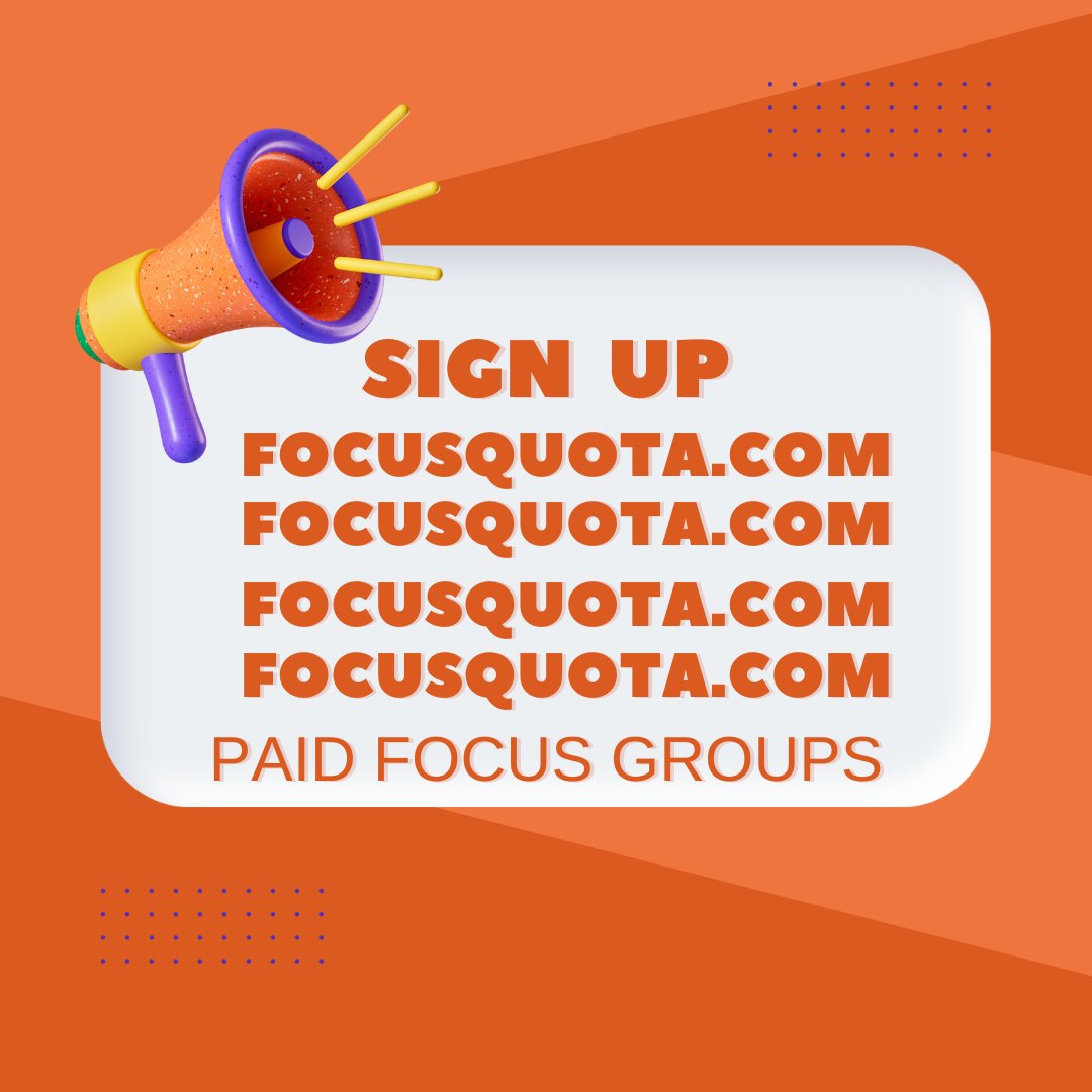 Need reliable qualitative respondents—fast❓  
Focus Quota delivers vetted participants for focus groups, IDIs &amp; UX research.

👉 Email: opinions@focusquota.com 
#QualResearch #MarketResearch #UXResearch #FocusGroups #Insights #B2B