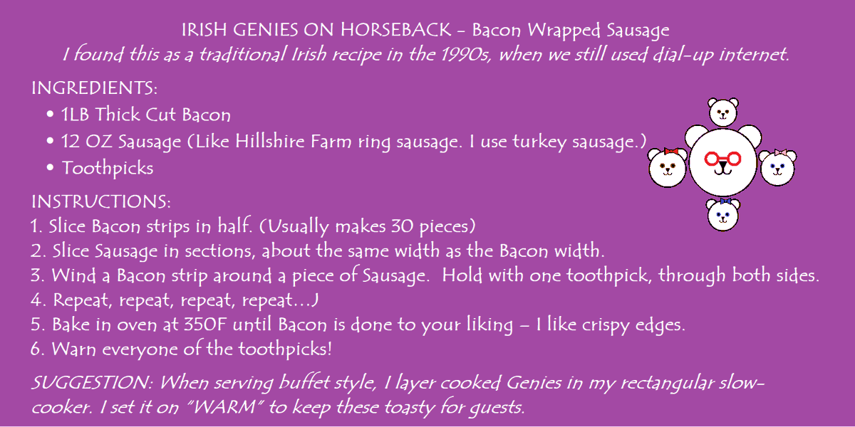 pawpaw_ray's tweet image. ☘️What's for Supper?☘️
I have prepared #Irish "Genies on Horseback" for our #StPatricksDay Family Gatherings, since finding them in the 1990s.

👉Share one of your #recipes you prepare for family gatherings👈