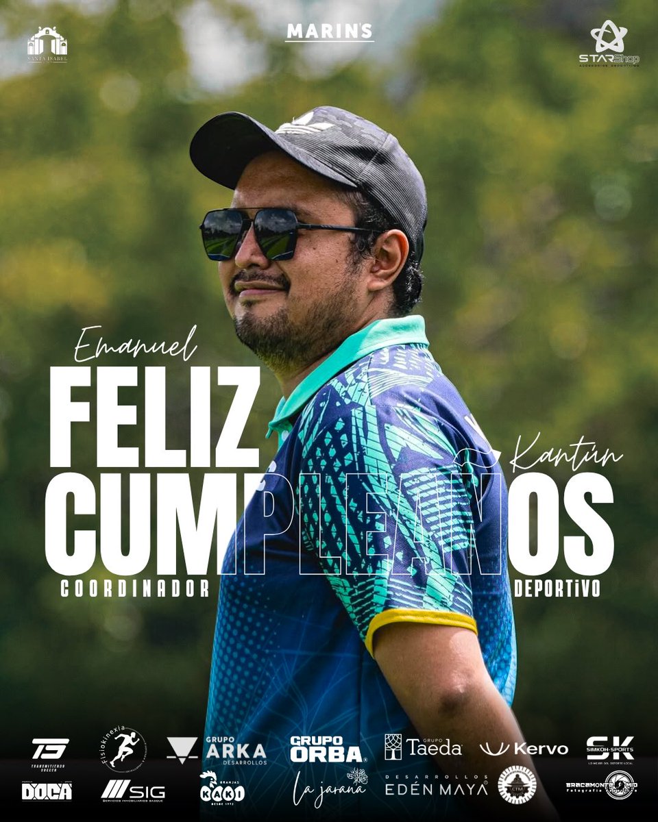 Rayosmxfem's tweet photo. 🎂 Hoy celebramos el cumpleaños de nuestro 𝑪𝒐𝒐𝒓𝒅𝒊𝒏𝒂𝒅𝒐𝒓 𝑫𝒆𝒑𝒐𝒓𝒕𝒊𝒗𝒐 y 𝑬𝒏𝒕𝒓𝒆𝒏𝒂𝒅𝒐𝒓 del equipo estatal; Emanuel Kantún. ⚡️ 

¡ F E L I C I T A C I O N E S ! 🫂 

#SomosRayosFemenil https://t.co/gsJjQ3XzQU