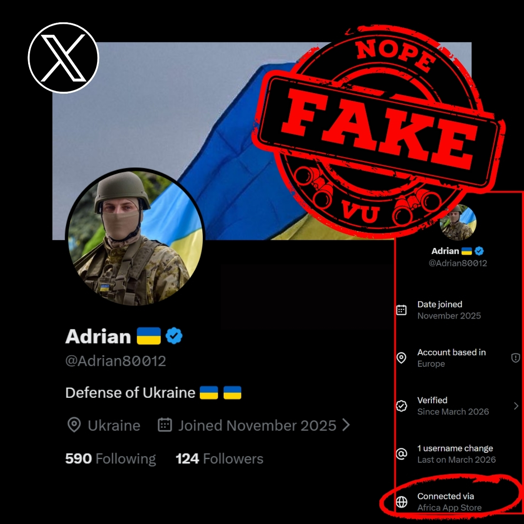 ❌ FAKE SOLDIER Adrian 🇺🇦 aka Adrian80012 x.com/Adrian80012 ID link: x.com/i/user/1987585… ID: 1987585344662114304 ⚠️ PRETENDS TO BE A ✅ UKRAINIAN SOLDIER