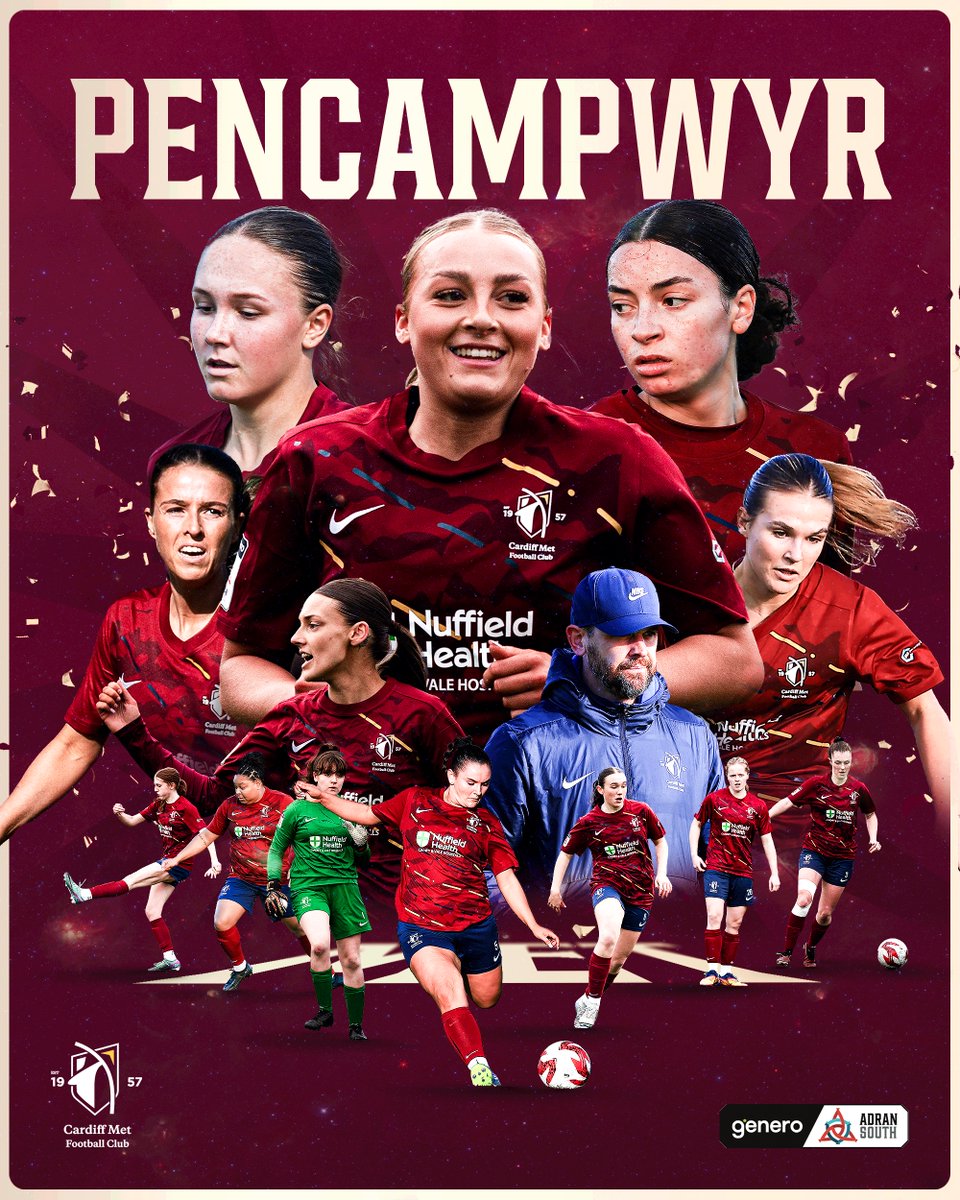 AdranLeagues's tweet photo. The Archers hit bullseye to clinch the #GeneroAdranSouth title 🎯

Llongyfarchiadau mawr, @CardiffMetWFC! 🏆👏 https://t.co/B5igEGH4Wh