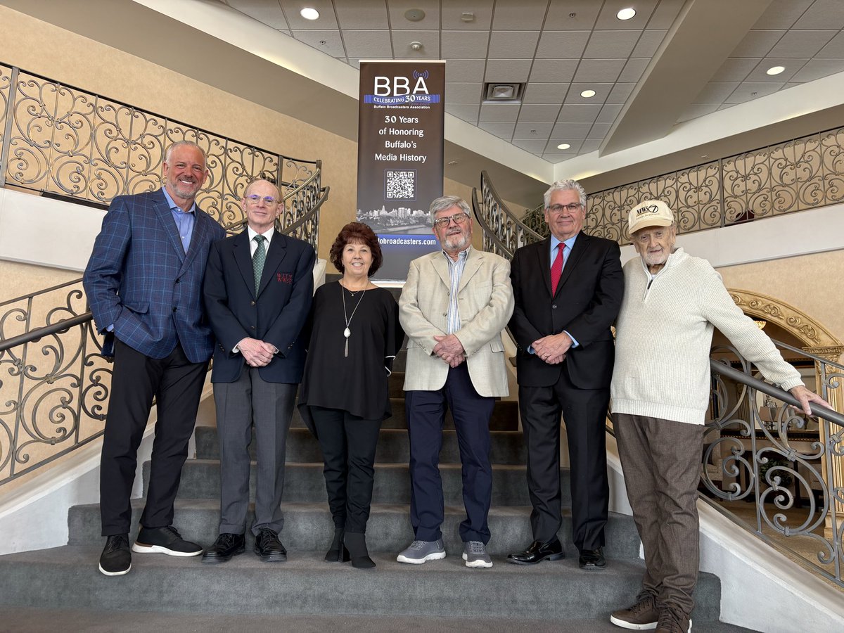 Great class of inductees!  Congrats to all, especially my father Rick Swenson (far right) who just turned 90 and worked nearly 39 years in the business for WKBW-TV.  So proud of him and grateful to the BBA for this well deserved recognition!  Induction September 17, Salvatore's.