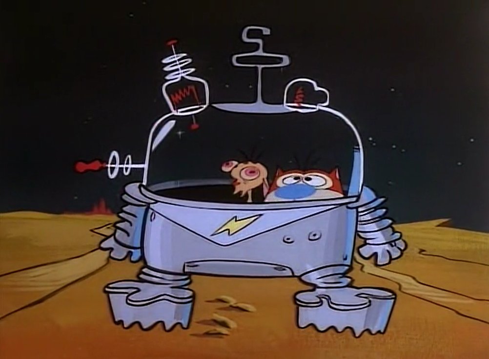 radiodormouse's tweet image. Aired September 8, 1991 on Nickelodeon, Space Madness kicked off the Spümcø “space trilogy” (continuing with “Marooned” and “Black Hole”), though it only stopped there because John Kricfalusi's father told him he disliked the space episodes. #AnimationHistory #RenAndStimpy