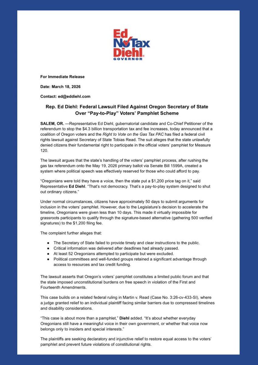 Real Diehl for Governor tweet media