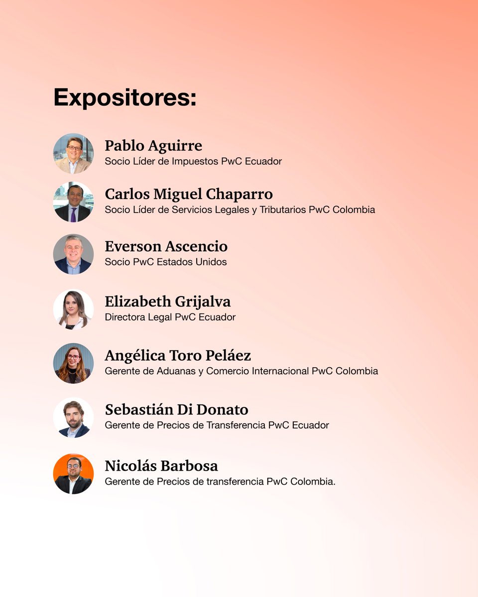 Nuevos retos regulatorios impactan las operaciones entre Ecuador y Colombia.

Únete a nuestro webinar PwC y conoce su impacto en comercio internacional y toma de decisiones.

📅 27 marzo | 09h00

Regístrate: forms.office.com/?redirecturl=h…

#PwCEcuador #PwCColombia #WebinarPwC