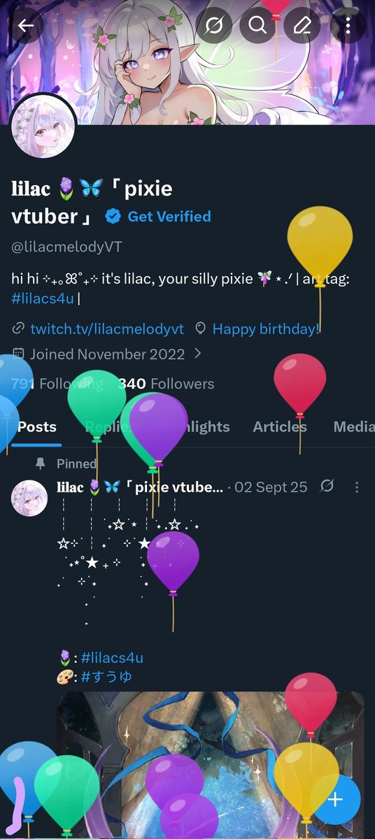 𝐥𝐢𝐥𝐚𝐜 🪻🦋「pixie vtuber」 tweet media