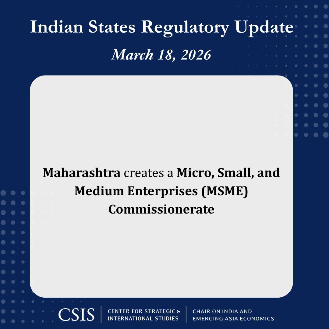 CSIS Chair on India and Emerging Asia Economics tweet media