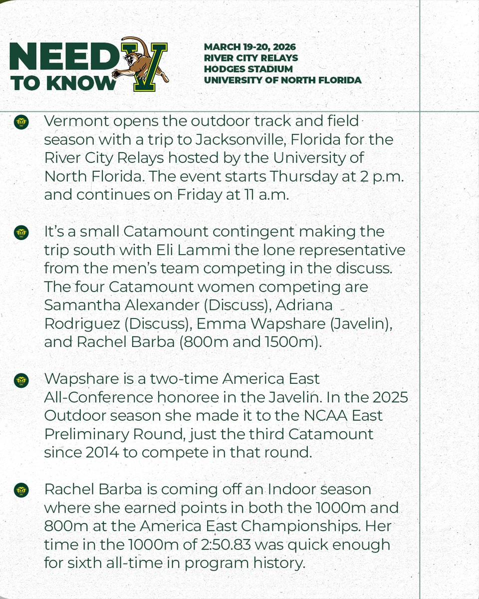 UVM Track & Cross Country tweet media