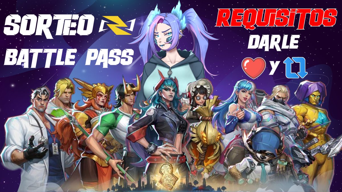 ⚠Sorteo del Nuevo Pase de Batalla de Marvel Rivals⚠

Estaré regalando 🎁 un pase de la nueva temporada.🔥
El Sorteo se ara el día 🗓️ Sábado 21 de Mayo a las 8:30 PM 🇬🇹 En mi canal de Twitch. 

Requisitos:
▸ Darle ❤ y 🔃

#Vtuber #MarvelRivals #VtuberES