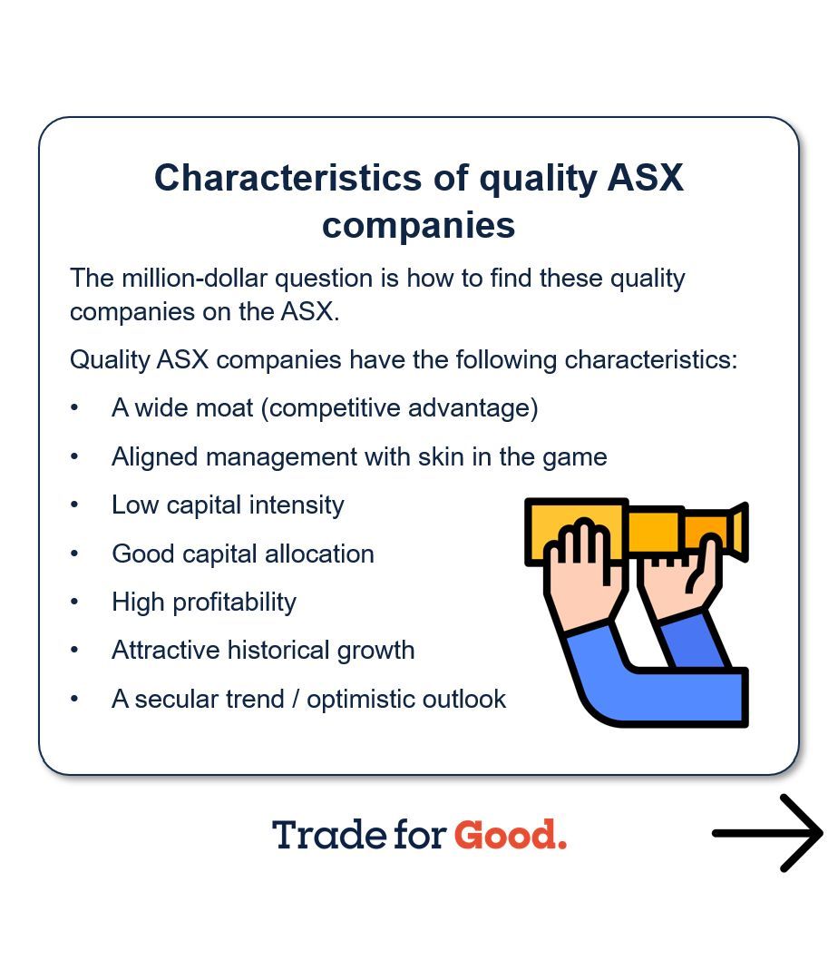 How do you find quality ASX stocks? What do you look for?

To Learn 🎓️ more, read the guide, which goes into detail about what to look for and provides examples in the ASX: buff.ly/55bQuuN 🇦🇺 🏆️ 

#asx #education #sharetrading