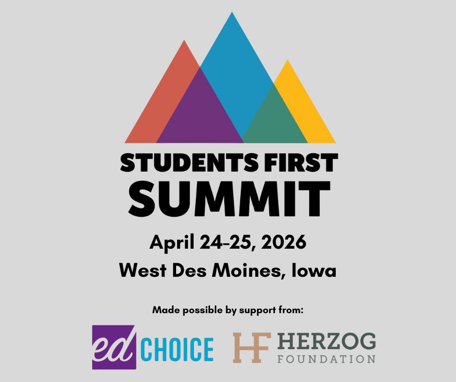 IA_IACS's tweet image. Iowa's ESA program needs defenders. Are you one of them? 💪 Join us at the Students First Summit — Apr 24–25 in West Des Moines — for training, tools, and community to protect school choice. #StudentsFirst #SchoolChoice
eventbrite.com/e/students-fir…