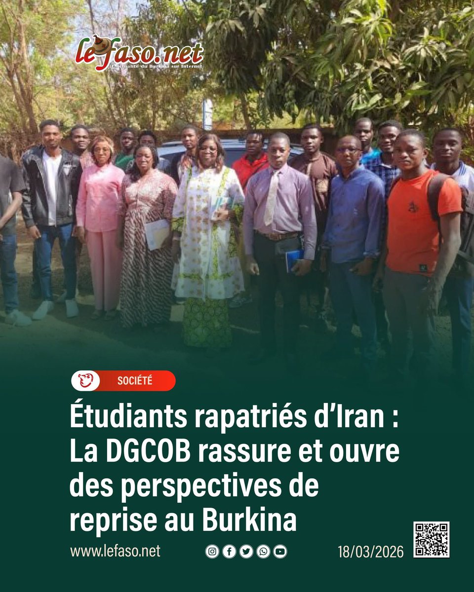 L_Activiste226's tweet image. #New226| #Burkinafaso🇧🇫⛔️‼️: 
 
Des étudiants burkinabè rapatriés d’Iran 🇮🇷 ont été accueillis par la DGCOB, qui prévoit un accompagnement (psychologique, médical) et une réorientation pour assurer la poursuite de leurs études au #BurkinaFaso🇧🇫.