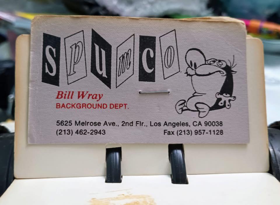 radiodormouse's tweet image. Bill Wray kept his Spümcø business card for decades after leaving for Games. Sharing the card on Instagram, Wray shows lasting pride in helping John K and the studio shape Ren &amp;amp; Stimpy’s iconic look even thing ended on bad terms. #AnimationHistory #RenAndStimpy
