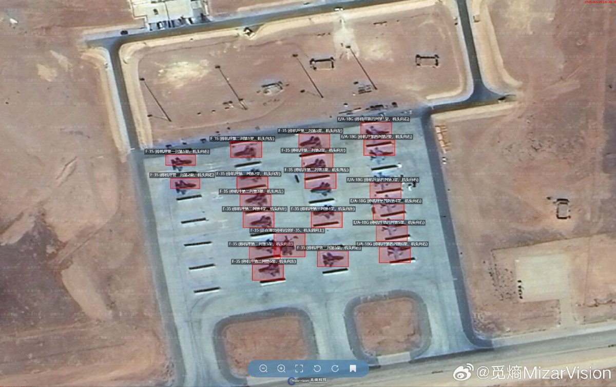 OctarRuga's tweet photo. 🇨🇳🤙 Les milliards dépensés par le Pentagone en technologies d'espionnage ont été neutralisés par une start-up 🇨🇳 qui, grâce à la diffusion d'images satellite de haute qualité, a éliminé toute possibilité de mouvements de troupes 🇺🇸 clandestins.

Voici ce qu'il faut savoir :

La start-up 🇨🇳 spécialisée en intelligence artificielle, MizarVision, publie des images satellite haute résolution de chaque base militaire 🇺🇸, de chaque groupe aéronaval, de chaque chasseur "F-22" déployé, de chaque batterie "THAAD" et de chaque site de missiles "Patriot" au Moyen-Orient. Ces images incluent des légendes générées par l'IA, la géolocalisation et des annotations.

Les données sont mises à jour en quasi temps réel. La première publication majeure a eu lieu le 20 février, huit jours avant le lancement de l'opération 🇺🇸 en Iran. MizarVision a publié des images montrant le déploiement d'avions 🇺🇸 sur la base aérienne d'Ovda, dans le sud d'Israël, le déploiement de chasseurs en Arabie saoudite et au Qatar, ainsi que le renforcement des Forces navales en mer d'Arabie.

Au 1er mars, les publications se sont enrichies d'images détaillées de bases en Jordanie, au Koweït, à Bahreïn et aux Émirats arabes unis, avec un étiquetage généré par l'IA identifiant les types d'aéronefs, les configurations de défense aérienne et les concentrations de troupes. Une publication recensait près de 2'500 installations de l'armée 🇺🇸 dans la région.

Ces images proviennent de deux sources. La première est la constellation de satellites "Jilin-1" de la Chine, un réseau de plus de 100 satellites d'observation de la Terre commerciaux exploités par Chang Guang Satellite Technology, dont les données sont utilisées par l'Armée populaire de libération (APL).

La plupart des satellites "Jilin-1" sont conçus pour l'imagerie régionale avec une résolution submétrique, permettant d'identifier les aéronefs sur les pistes et de distinguer les configurations des batteries "THAAD" et "Patriot" depuis l'orbite. La seconde source est constituée de données satellitaires occidentales disponibles dans le commerce, fournies par des entreprises telles que Maxar et Airbus, et collectées par MizarVision.
@geopolitics_prime 

Si l'Iran a reçu rapidement de telles données de la Chine, cela explique en grande partie la grande efficacité de plusieurs frappes 🇮🇷, notamment la destruction de radars 🇺🇸 stratégiques dans la région.

Une fois de plus, cela démontre l'importance d'une vaste constellation de satellites de reconnaissance. À cet égard, nous sommes actuellement nettement inférieurs aux États-Unis et à la Chine, même si nos capacités de reconnaissance satellitaire se sont considérablement améliorées depuis le début de la Seconde Guerre mondiale.