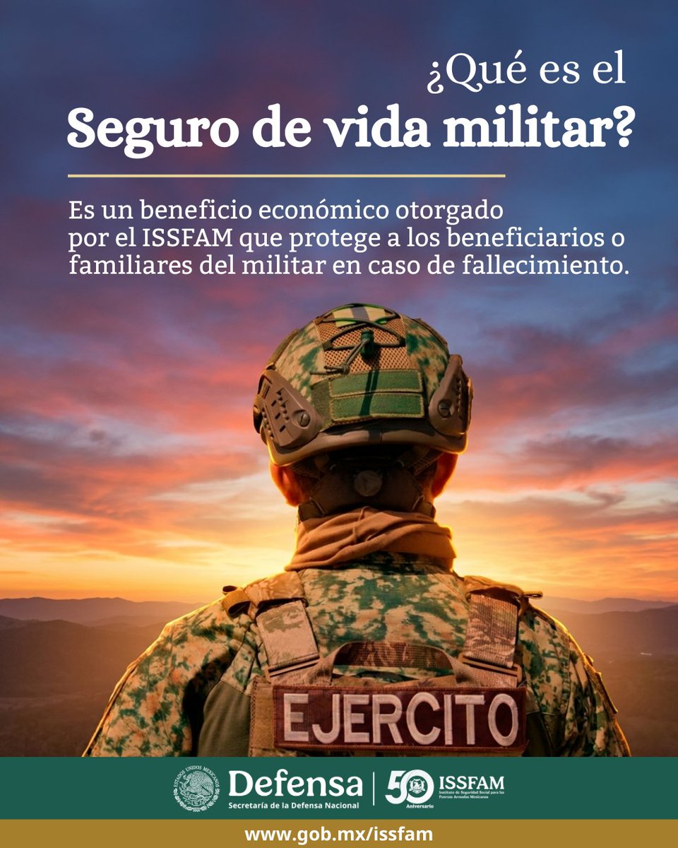 ISSFAM_mx's tweet photo. Mito vs Realidad: El SEVIMI no se cobra en vida, salvo incapacidad en acto del servicio.
👉 Infórmate en https://t.co/wn6XmzuiXW
#FamiliaMilitar #ISSFAMContigo #SEVIMI #ProtecciónFamilia https://t.co/RTaoAGmB4M