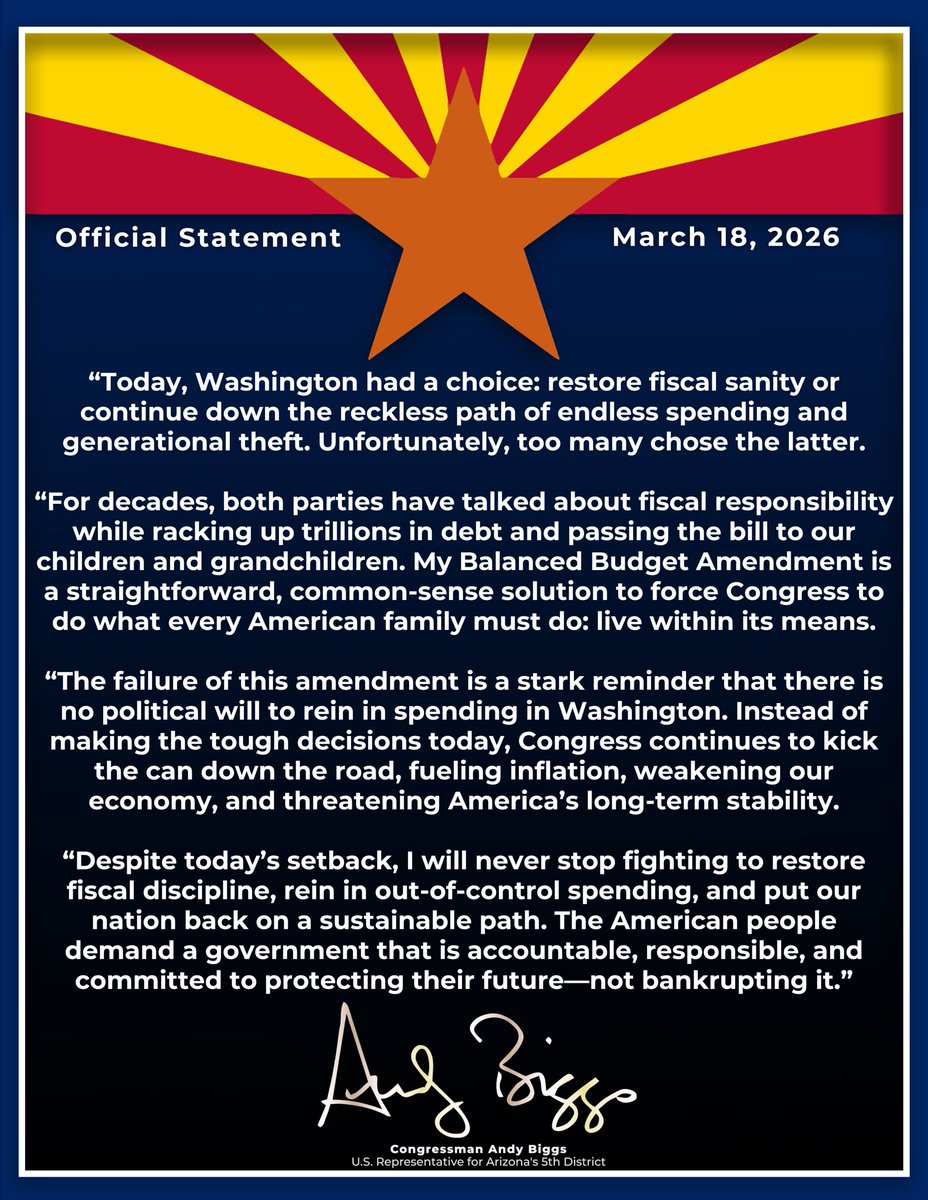 Rep Andy Biggs tweet media