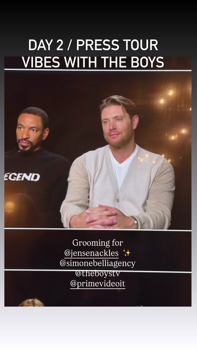 J_AcklesNews's tweet photo. Via Laura Casato's Instagram story.
#TheBoys #JensenAckles #TheBoysPremiere #PrimeVideoIT #PrimeVideo
🔗https://t.co/x8th3iy8YY https://t.co/oW2R2hTNM4