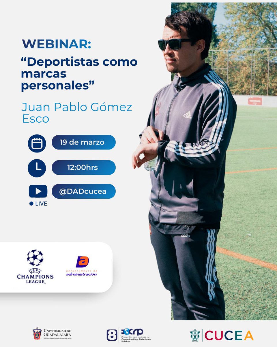 PAT_CUCEA's tweet photo. En vísperas del #Mundial2026 🏆 en #GDL #CDMX y #MTY invitad@s al 8vo Encuentro Internacional de Comunicación y Relaciones Públicas del Departamento de Administración #CUCEA - Centro Universitario de Ciencias Económico Administrativas (CUCEA) @CUCEA_OFICIAL 
🗓 19 y 20 de marzo https://t.co/fF9KThXVWe