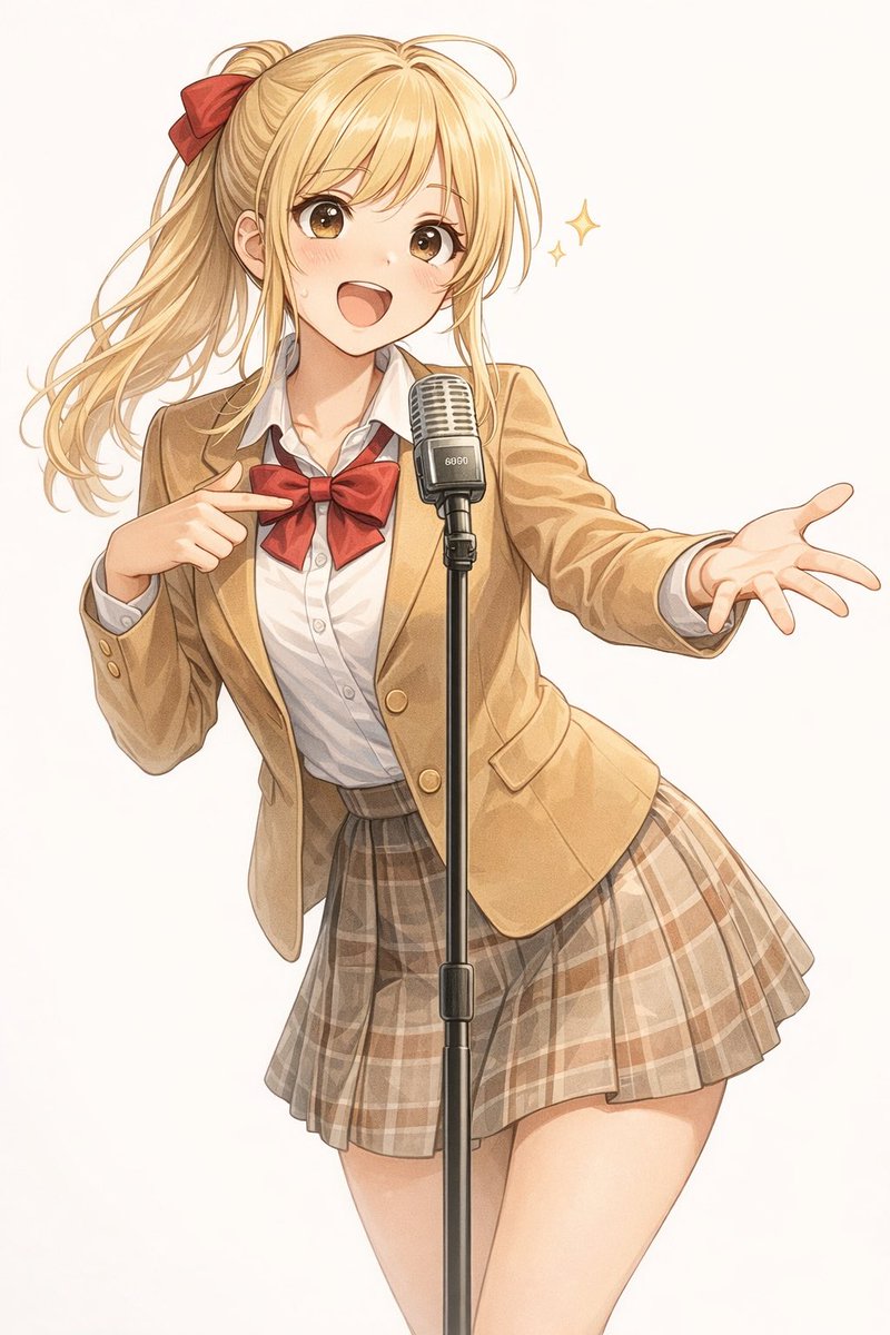 #AIイラスト 

もうすぐR-1グランプリの決勝戦ですね🎙️
山田もネタの練習中です✨

お笑い界をAIが席巻する日は来るのでしょうか？🤔