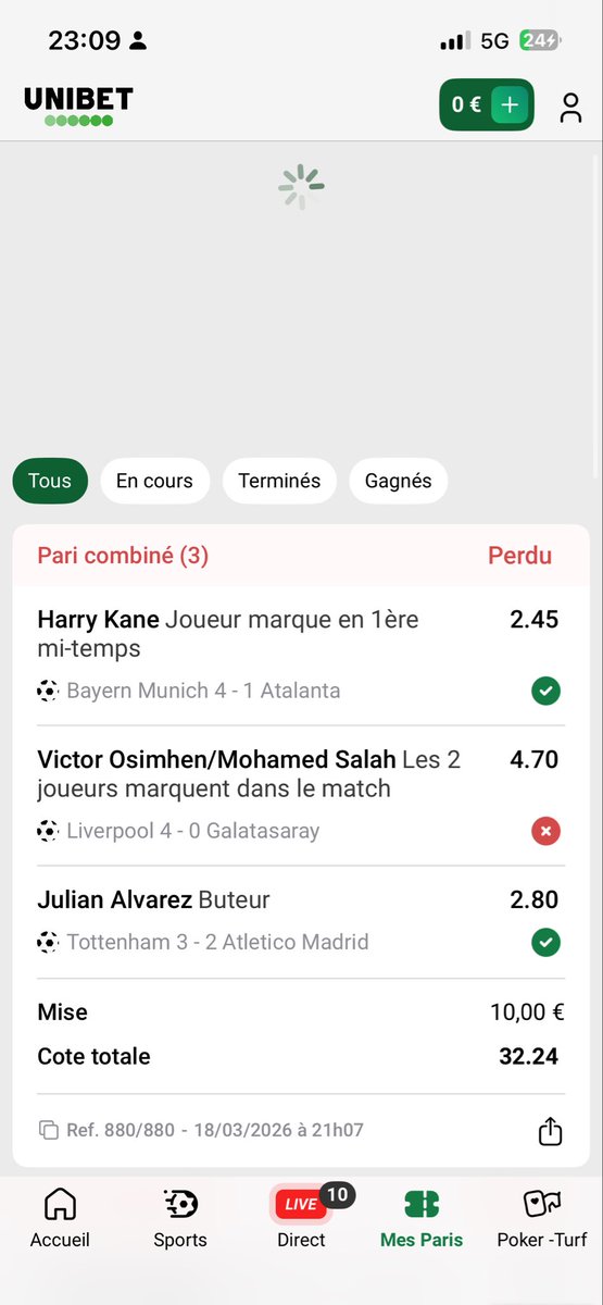 tiab_brahim7501's tweet photo. Bonjour @UnibetFrance Osimhen est sorti sur blessure j’ai combiner lui et salah comment ça se passe svp https://t.co/rVs5iVffa5
