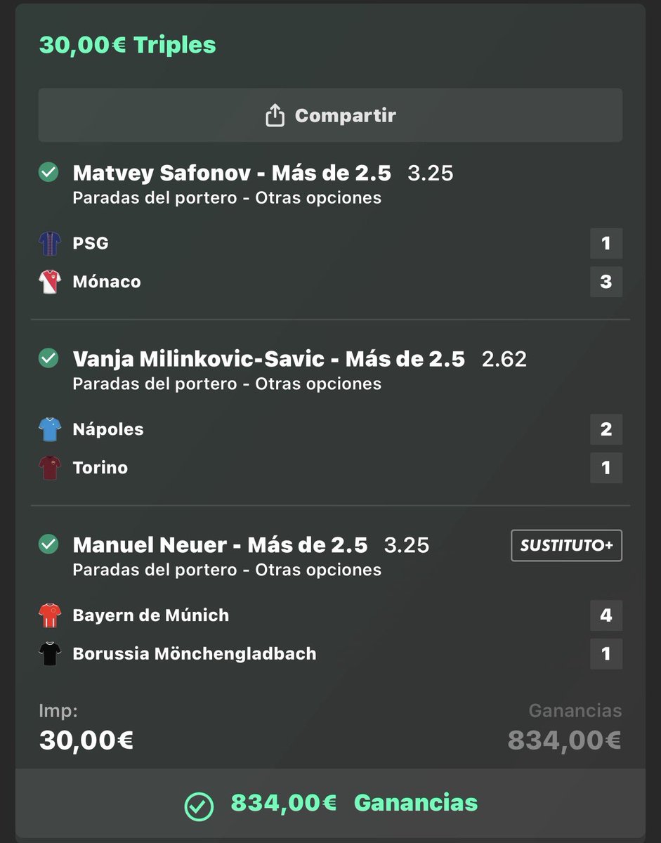 MagicoCherry's tweet photo. Todo esto en solo 5 días. EL MEJOR DE LA NUEVA. (+3.200€) 😈

CUOTA 41✅
CUOTA 30✅
CUOTA 28✅
CUOTA 26✅
CUOTA 18✅
CUOTA 10✅
DOS CUOTAS 8✅

Sorteo 100€, único requisito dar ❤️ y seguirme https://t.co/MgdBVkFLww
