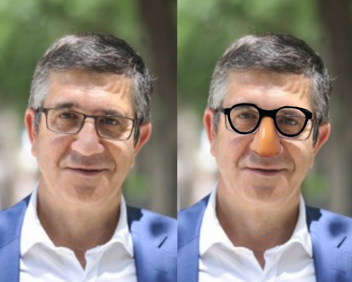 MrMagooASecas's tweet photo. Pachi López es la única persona del mundo que si se pone unas gafas y nariz falsas, se parece más todavía a Pachi López. https://t.co/Wkr5yeIqNH