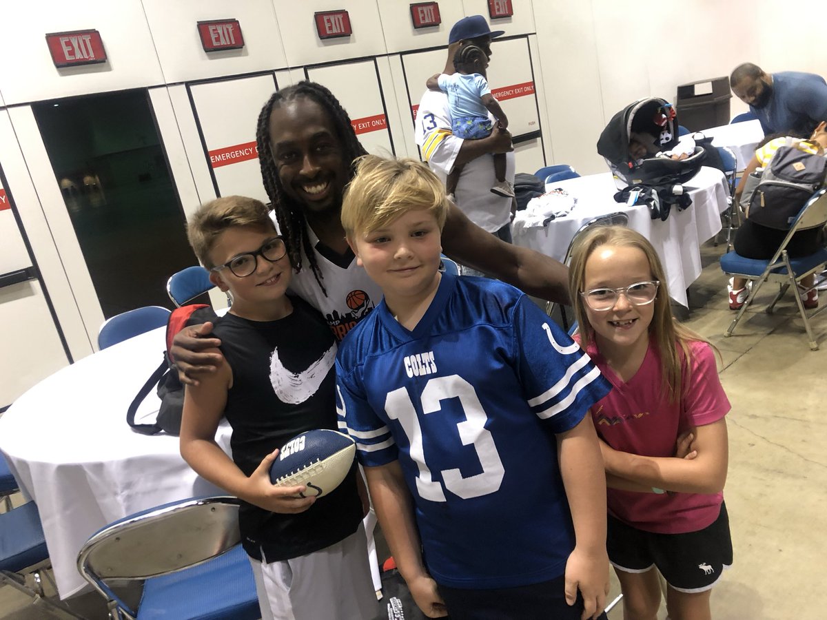 thedrewpowell's tweet photo. Always loved The Ghost @TYHilton13 as a football player of course. But I got to play against him in a celebrity basketball tournament that @reggiewayne_17 and @ampharris put on.Even at 50% and just messing around he was one of the fastest athletes I’ve ever seen. https://t.co/3oh3xJ2QI6