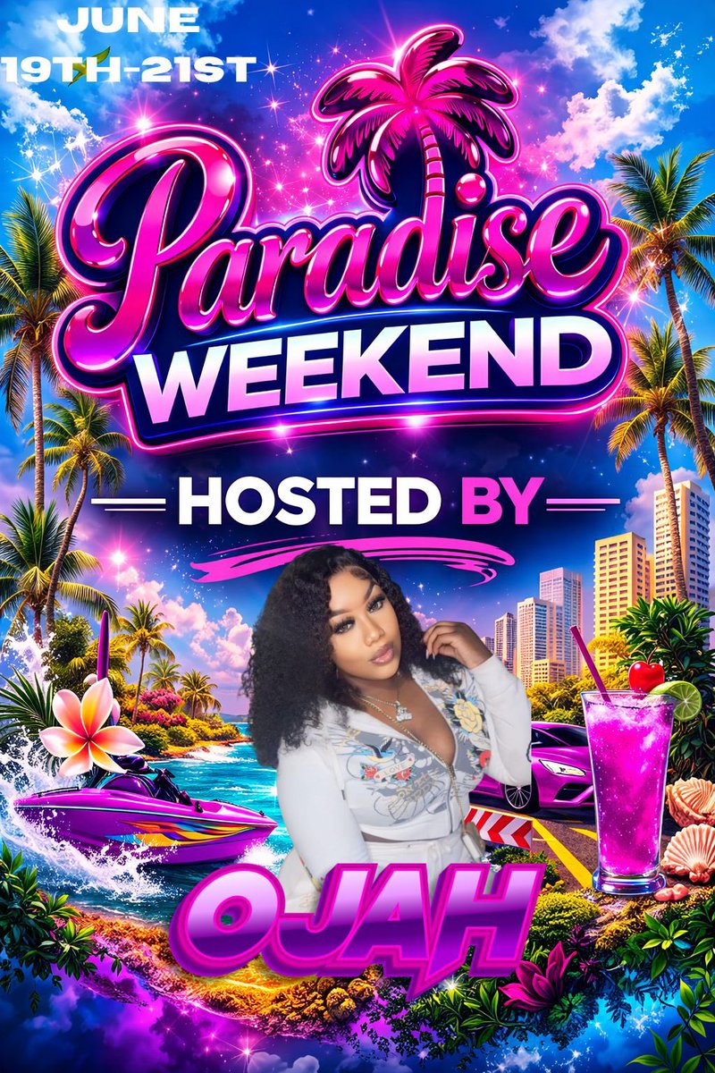 Introducing Paradise Weekend’s host representing for the Gateway (Bimini)🏝️. The one and only Ojah ❗️Stay Tuned For More Info ℹ️