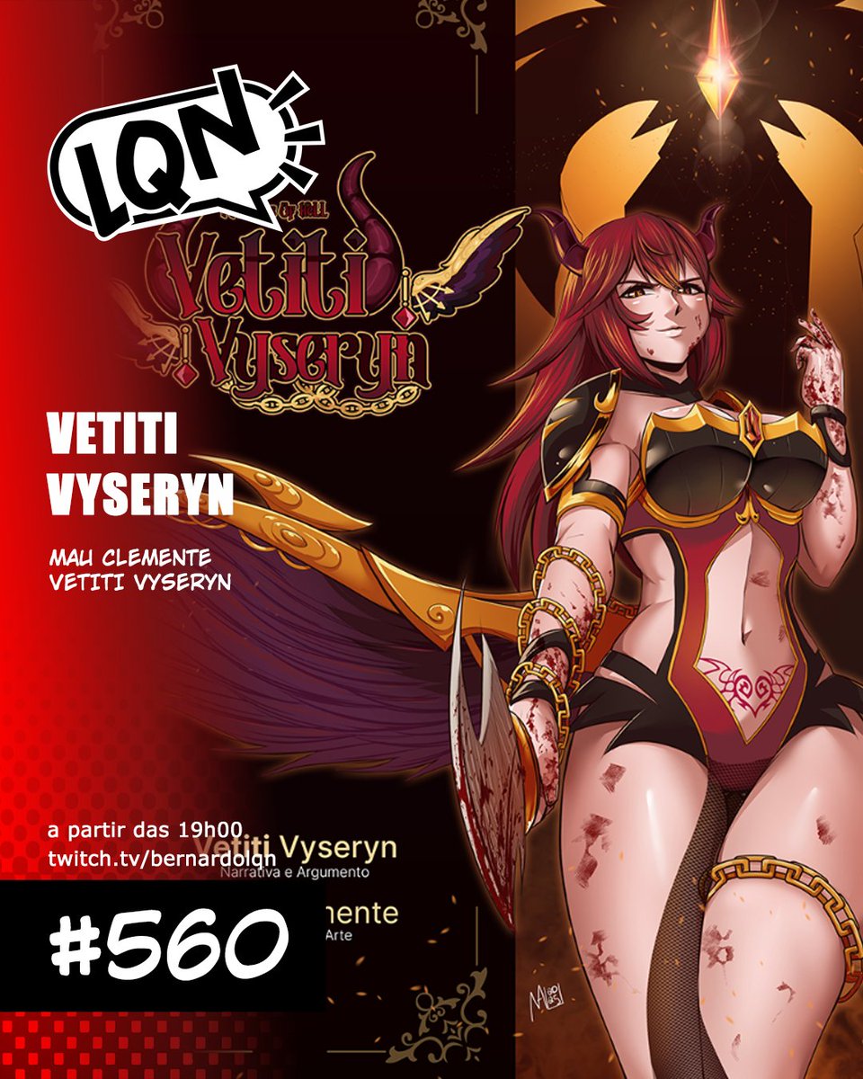 bernardolqn's tweet photo. 🔥LQN #560 COMEÇANDO!!!🔥
Hoje vamos ler:

"VETITI VYSERYN"
"A ORIGEM DOS DEUSES"

Partiu???
https://t.co/UcheL9Cwr4

Seu sub vira Quadrinho Nacional!
Fundo LQN: R$ ????,?? https://t.co/qQbzKY1VMF